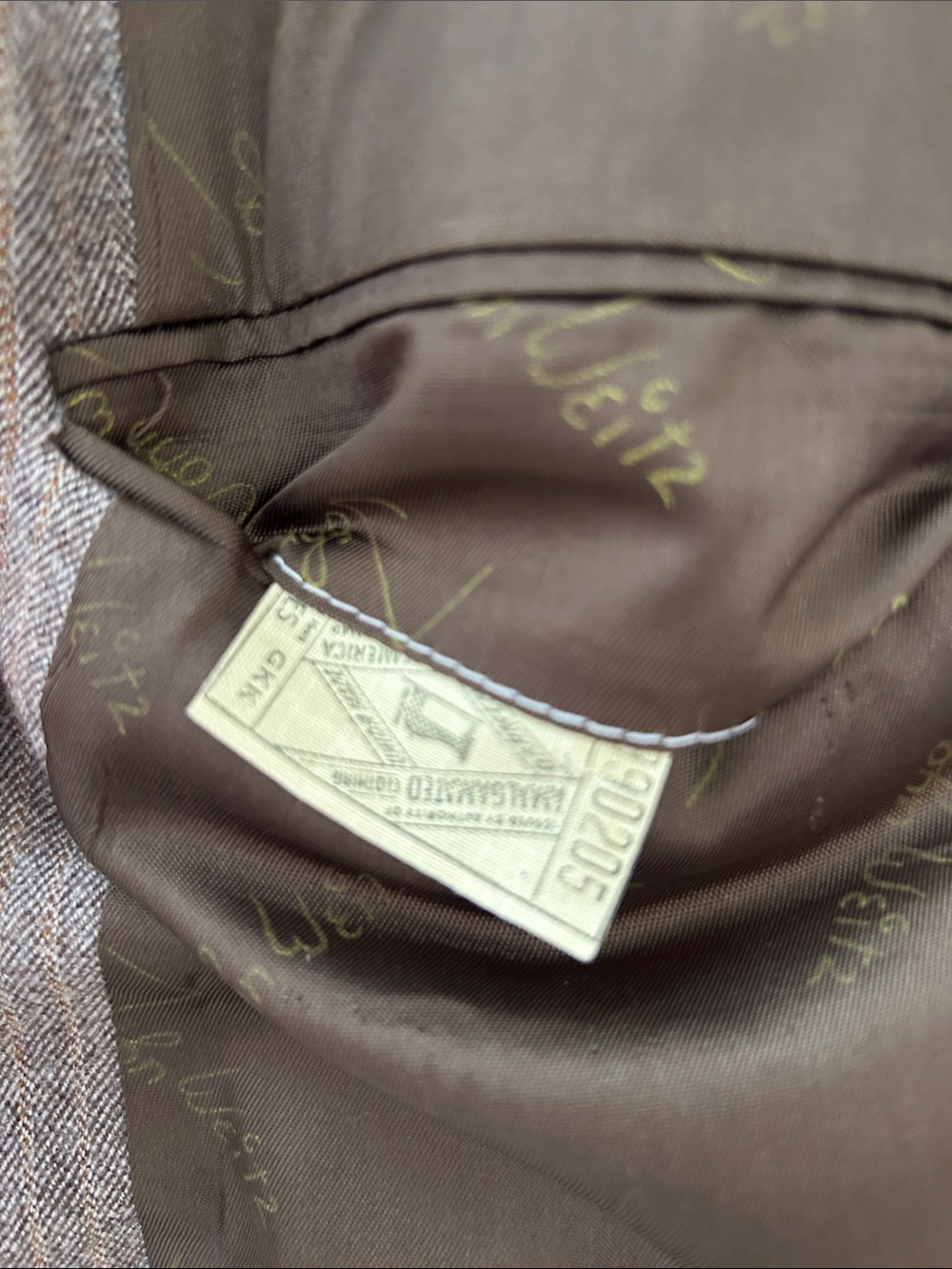 John Weitz Signature Collection 40S Gray Herringbone 100% Wool Sport Coat Blazer - Picture 4 of 8